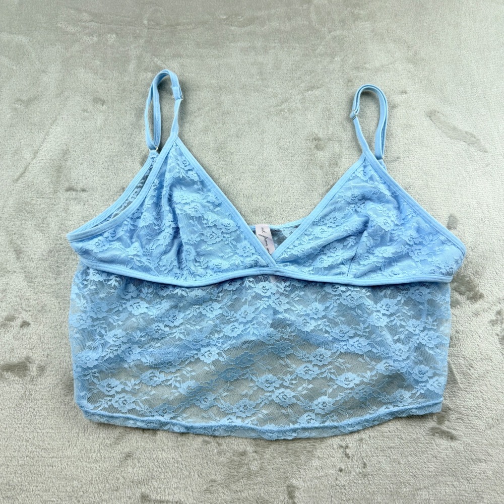 Out From Under Urban‎ Outfitters Blue Lace Bralette Women's XL Sheer Crop Top